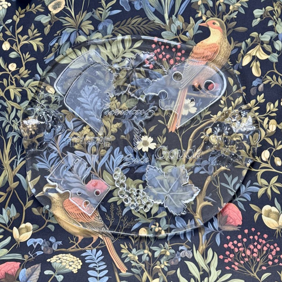 Блюдо поднос для сыра 41 см хрусталь Франция