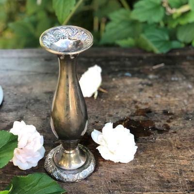 Ваза подсвечник 17,5 см мельхиор