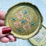Блюдце подставка флорентийская 8 см дерево Италия набор 2 шт.