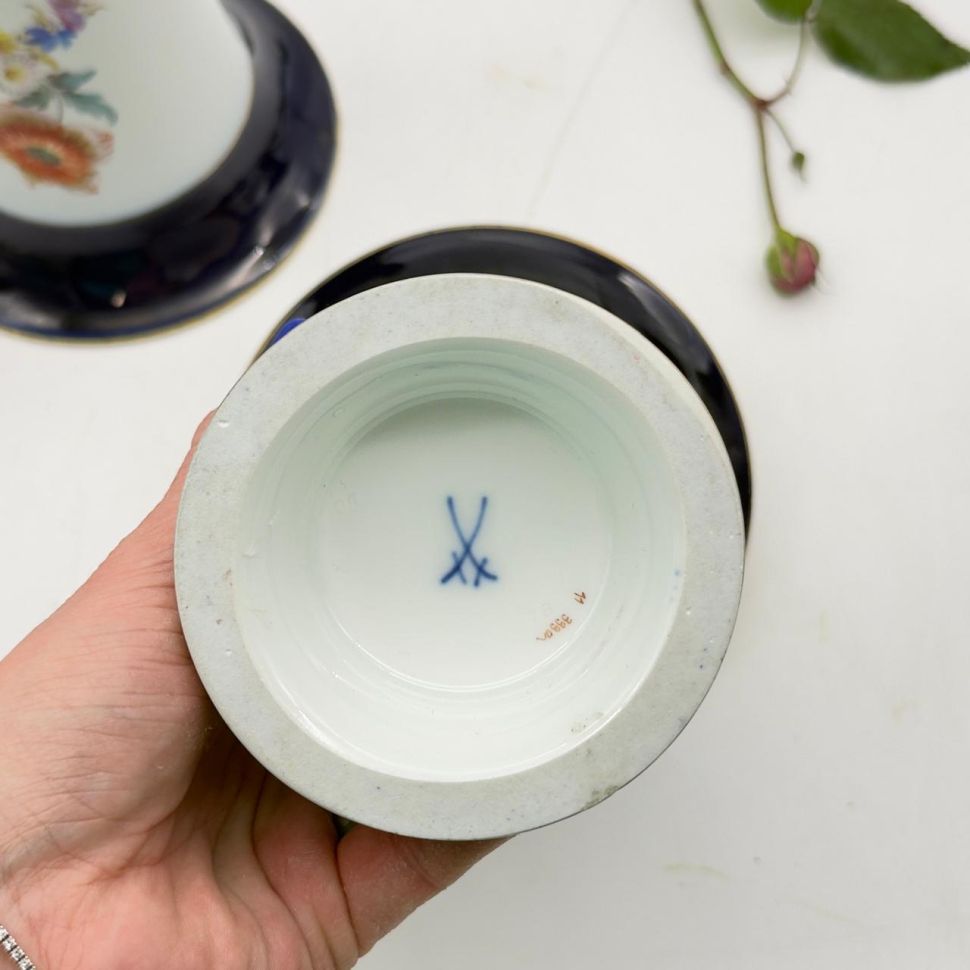 Ваза Meissen 16 см Мейсенский букет 1966 г Германия ручная роспись