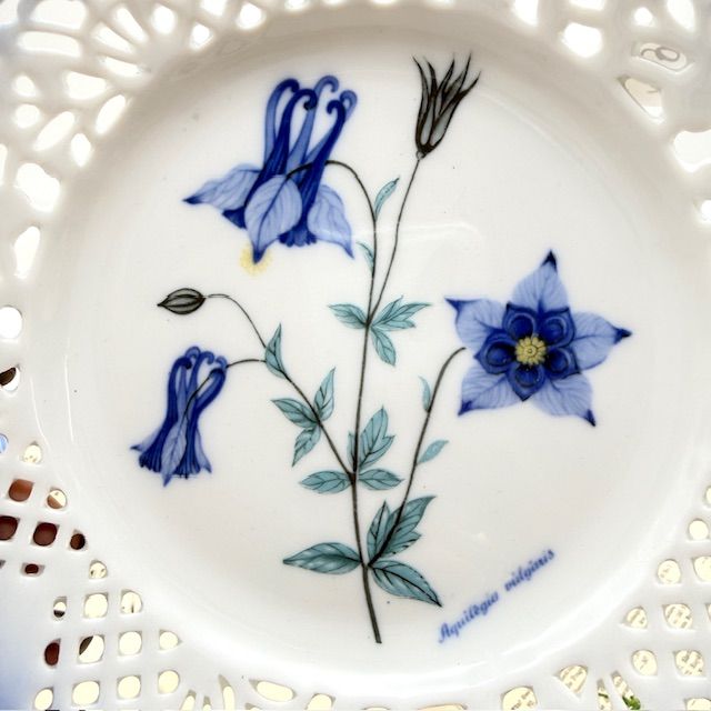 Тарелка Schumann Arzberg Tradition Aquilegia vulgaris 19 см Бавария