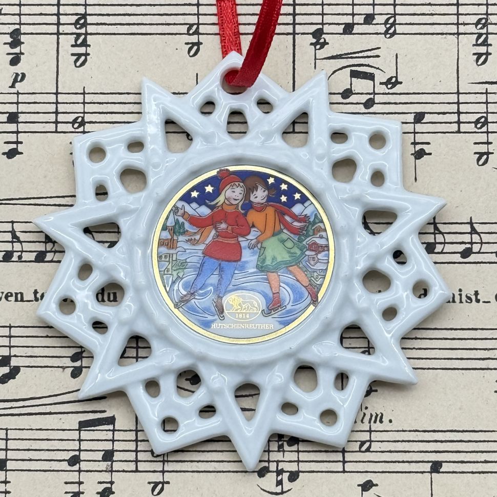 Подвес Звезда рождественский мотив 8 см Hutschenreuther Германия