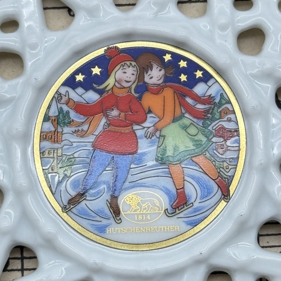 Подвес Звезда рождественский мотив 8 см Hutschenreuther Германия