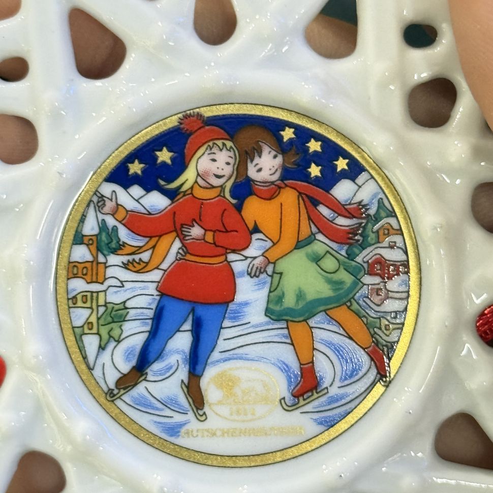 Подвес Звезда рождественский мотив 8 см Hutschenreuther Германия