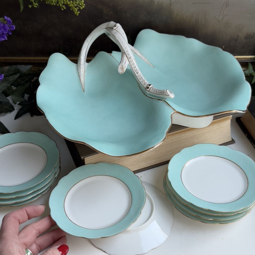 Менажница с ручкой кабаретка Limoges 32 см тиффани Франция 