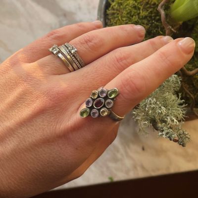 Кольцо серебро