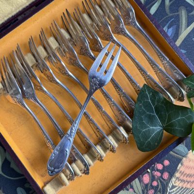 Вилка трезубец 15 см серебрение Франция