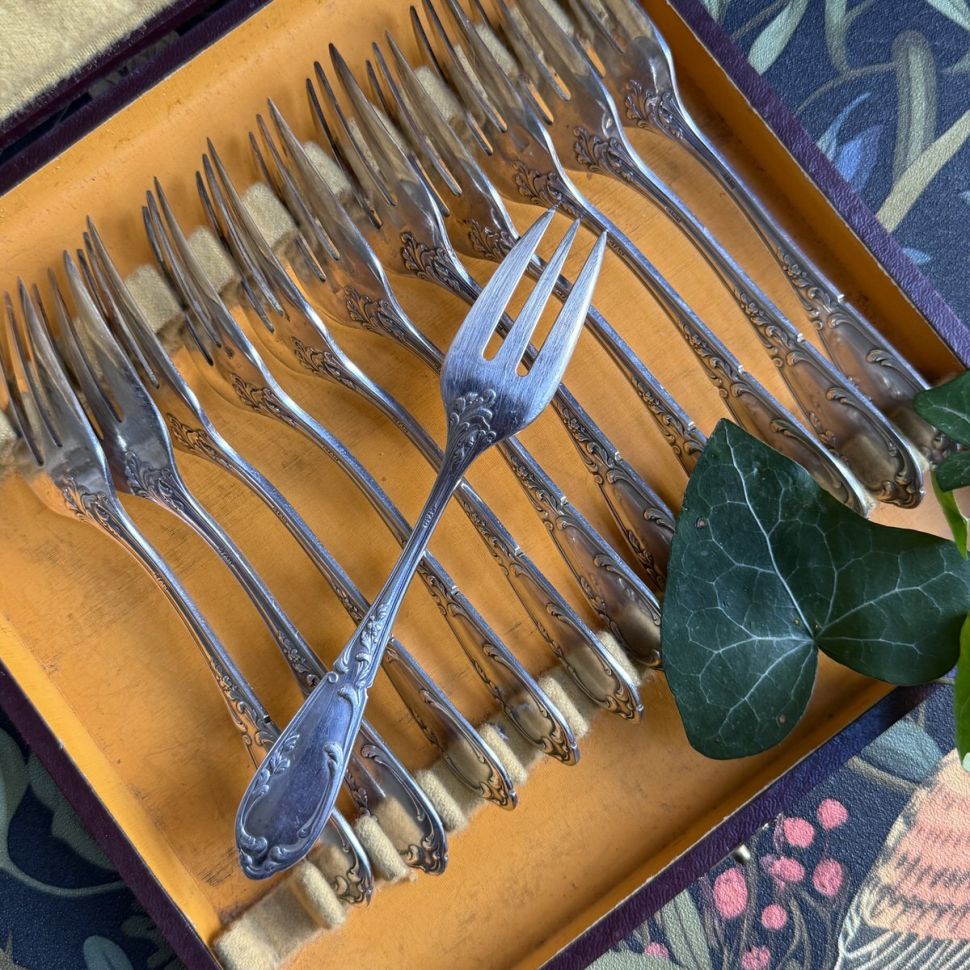 Вилка трезубец 15 см серебрение Франция