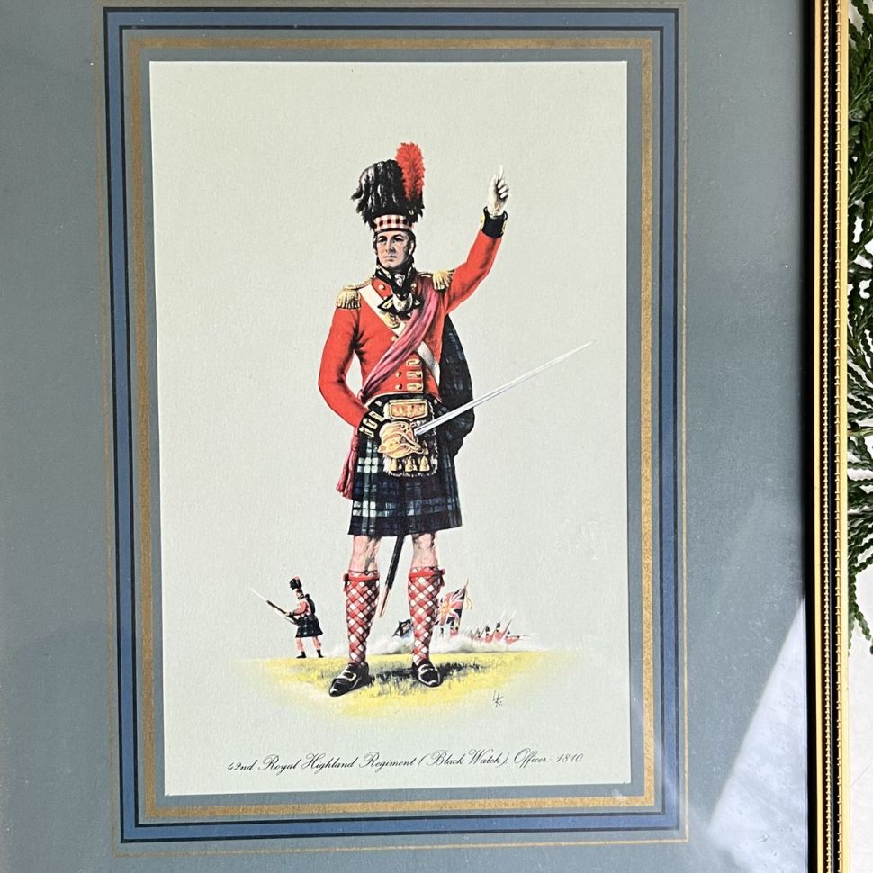 Картина репродукция Солдат 1810 года 23х30 см в раме под стеклом