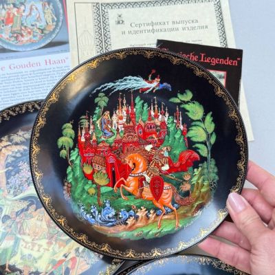 Предзаказ Тарелка Палех Русские сказки Руслан и Людмила 20 см 1990 г Bradex