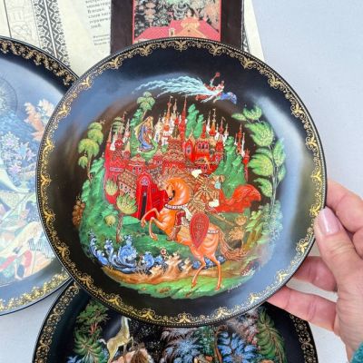 Предзаказ Тарелка Палех Русские сказки Руслан и Людмила 20 см 1990 г Bradex