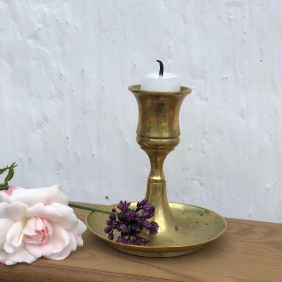 Подсвечник для высокой свечи 9 см латунь