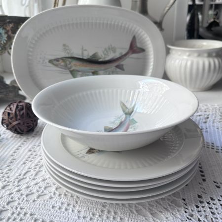 Тарелка Winterling Marktleuthen Рыбы 25 см Бавария
