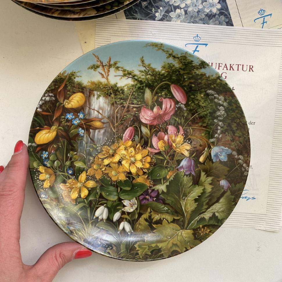 Тарелка 19 см Furstenberg Am Wasserfall 1990