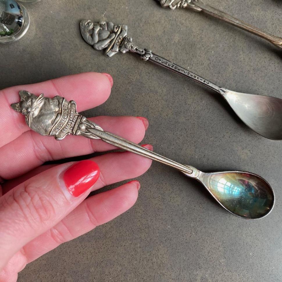 Ложка чайная 12,5 см Кот мельхиор