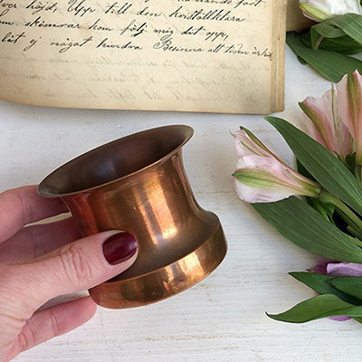 Стакан банка медь