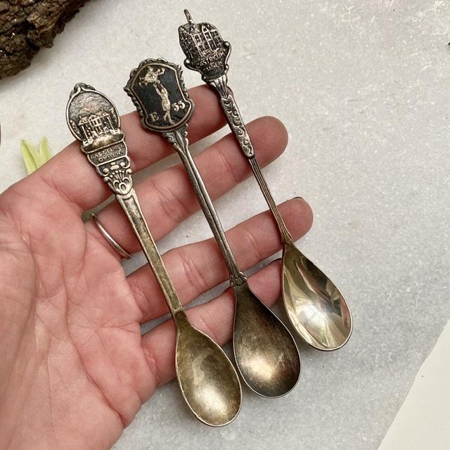 Ложка чайная 12 см набор 3 шт мельхиор Голландия