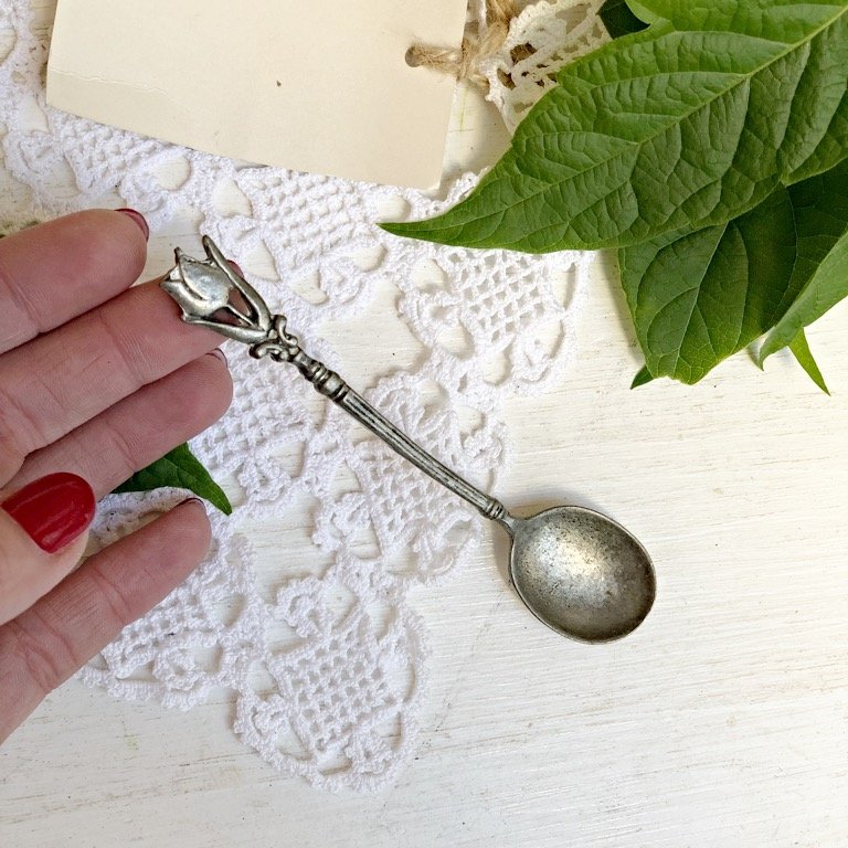 Ложка кофейная оловянная 30-е гг Норвегия