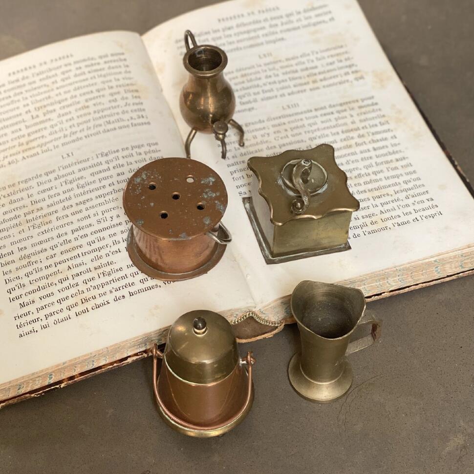 Статуэтка мини набор 5 шт медь-латунь