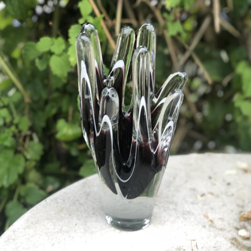 Ваза дизайнерская 18 см хрусталь