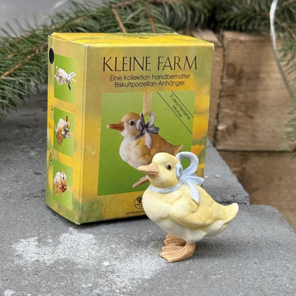 Подвес Hutschenreuther Утенок 6 см бисквитный фарфор Германия 