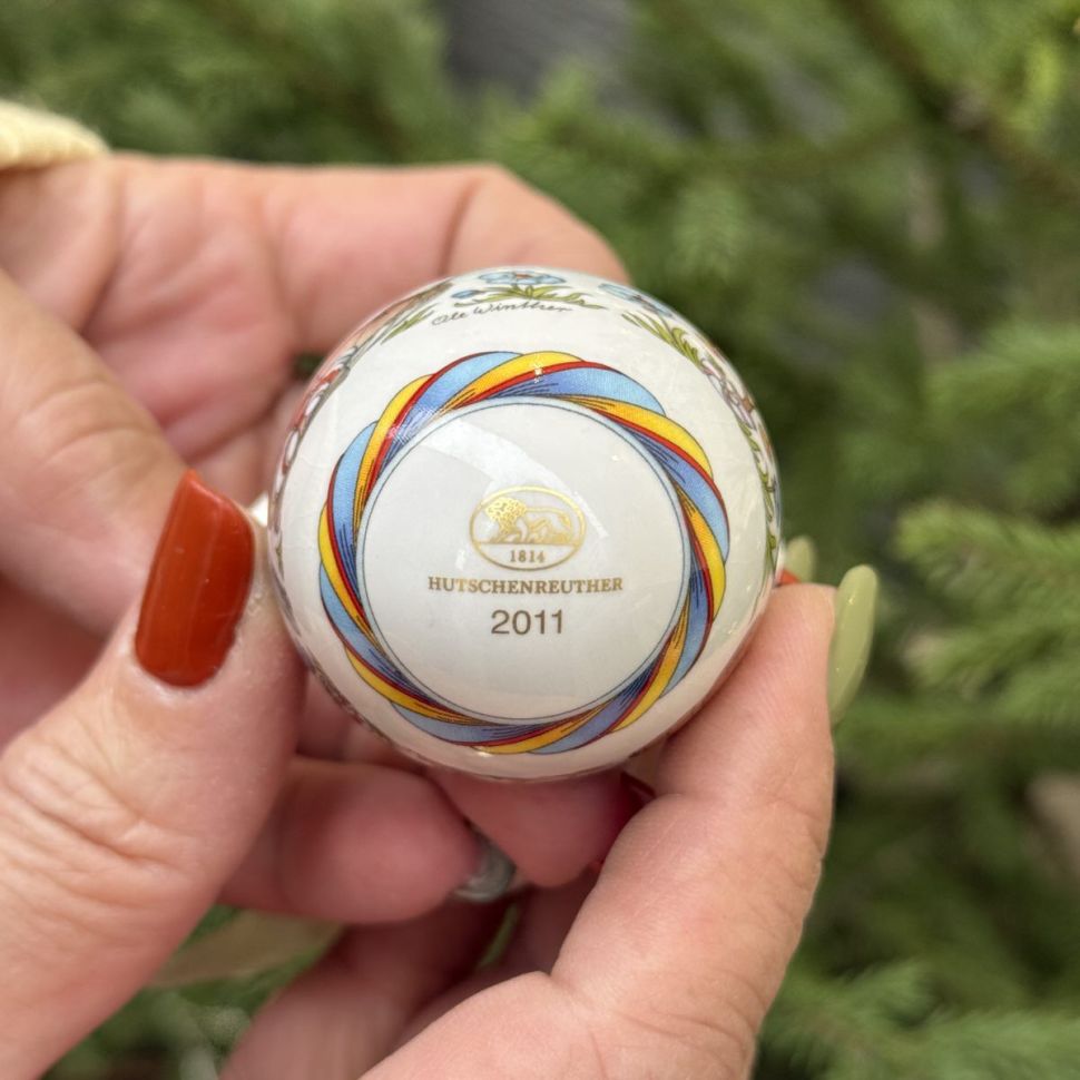 Подвес Яйцо пасхальное Hutschenreuther 7 см фарфор Германия 2011 г.