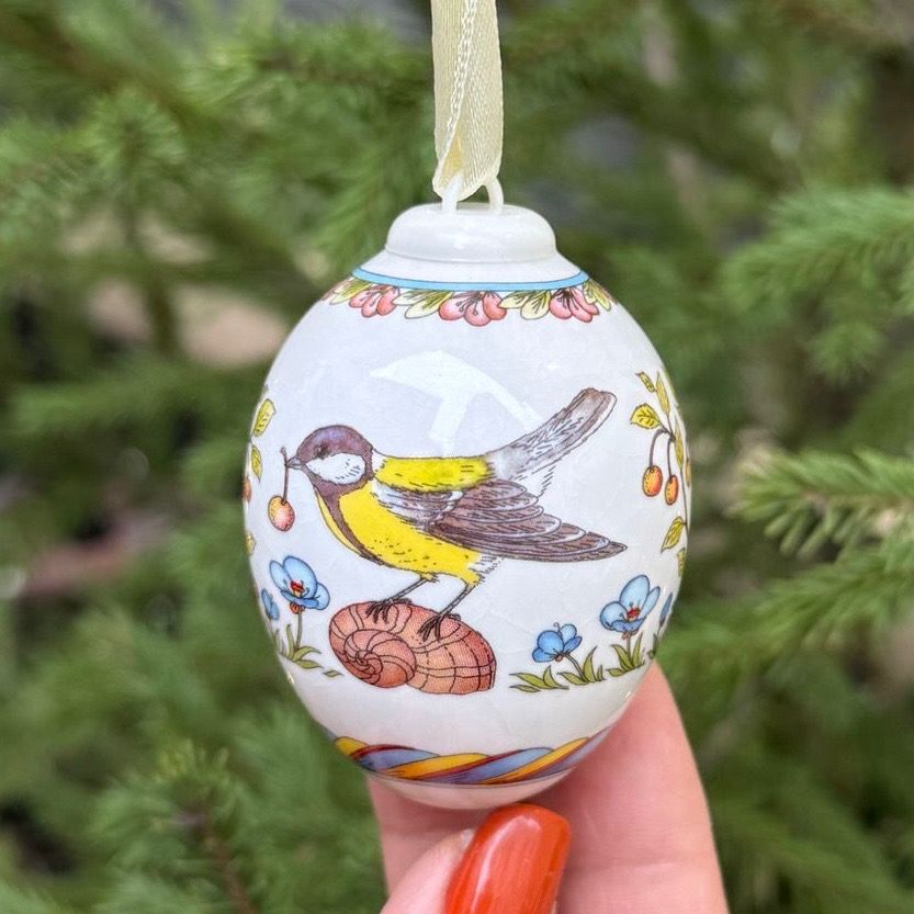 Подвес Яйцо пасхальное Hutschenreuther 7 см фарфор Германия 2011 г.