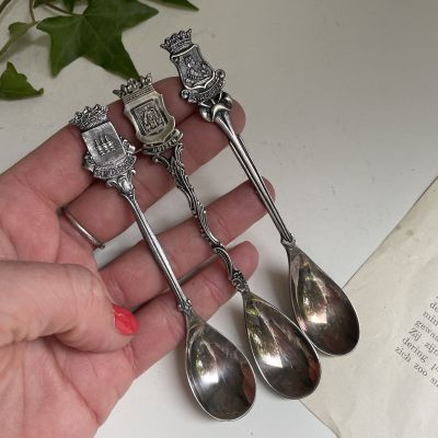 Ложка кофейная 12 см набор 3 шт. серебрение