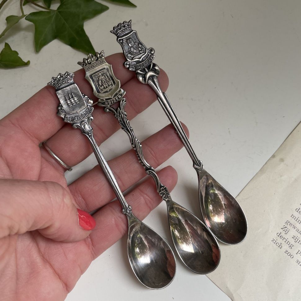 Ложка кофейная 12 см набор 3 шт. серебрение