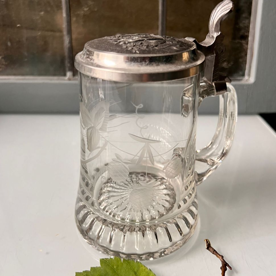 Кружка пивная 450 мл хрусталь олово Германия