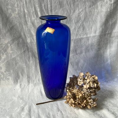 Ваза синяя Joska design 28 см хрусталь Германия    