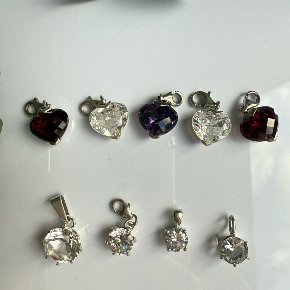 Подвеска шарм Thomas Sabo Сердце кристалл прозрачный 1,7 см 925