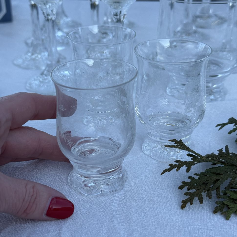 Рюмка Rosenthal Monbijou с узором 80 мл набор 2 шт. хрусталь Германия