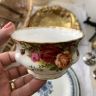 Сахарница молочник блюдо Royal Albert 1962 г. Old Country Roses Англия набор 3 предмета