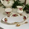 Сахарница молочник блюдо Royal Albert Old Country Roses Англия набор 3 предмета