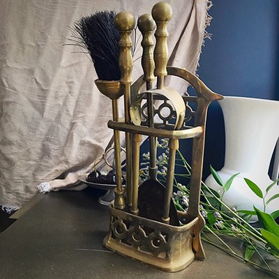 Набор для камина латунь 5 предметов