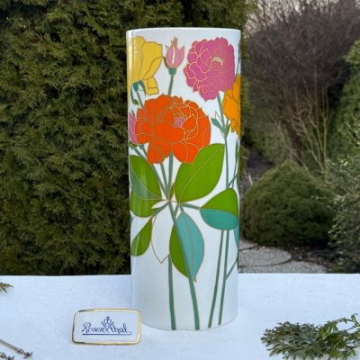 Ваза Rosenthal Wolf Bauer Розы 43 см фарфор Германия 70е гг.