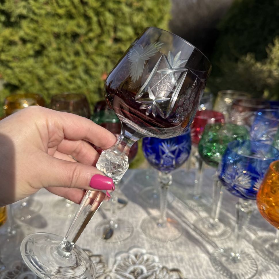 Бокал Anna Hutte коричневый 250 мл накладной хрусталь Германия дизайн 4