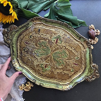 Поднос флорентийский средний салатовый