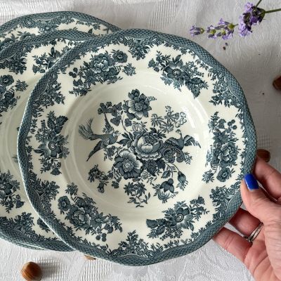 Тарелка глубокая Enoch Wedgwood Asiatic Phesants Фазан 22 см Англия