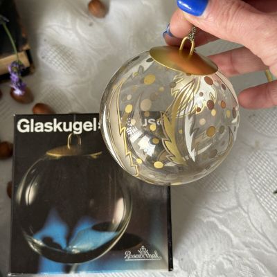 Елочная игрушка шар Icarus Rosenthal 9 см Германия стекло