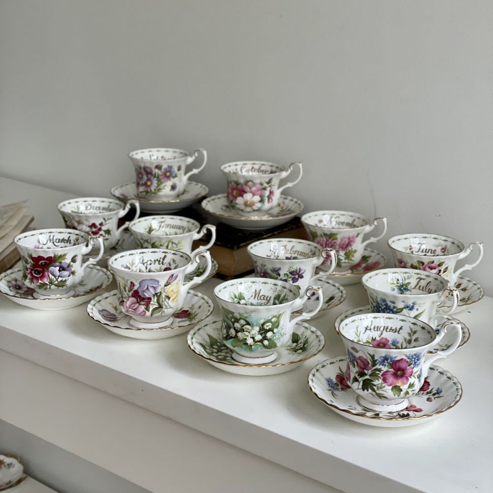 Чайная пара Royal Albert Сентябрь 1970 г. 12 месяцев