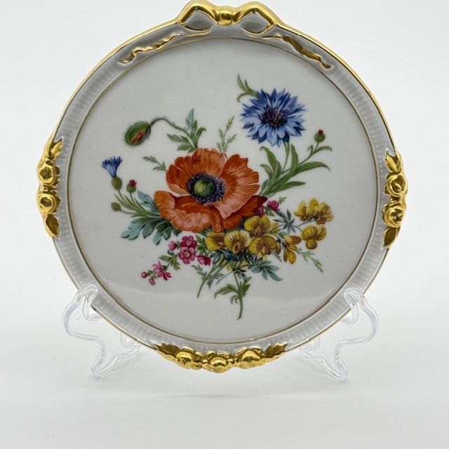 Панно Плакетка Kaiser Мейсенский букет 13 см фарфор Германия 