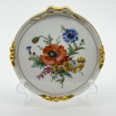 Панно Плакетка Kaiser Мейсенский букет 13 см фарфор Германия