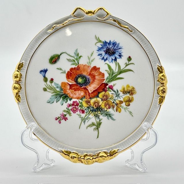 Панно Плакетка Kaiser Мейсенский букет 13 см фарфор Германия 