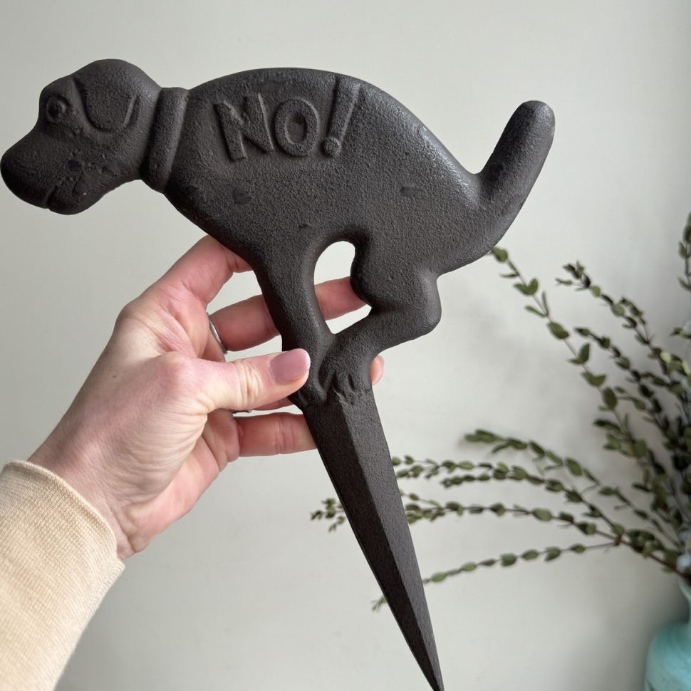 Знак для газона No Dog 32 см чугун