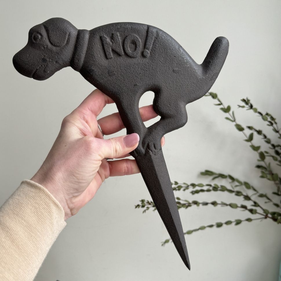 Знак для газона No Dog 32 см чугун