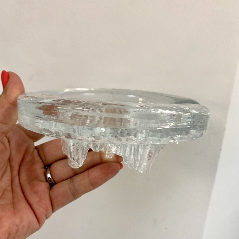 Пепельница 15 см на ножках хрусталь Швеция