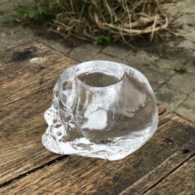 Подсвечник Череп 9 см Kosta Boda хрусталь Швеция