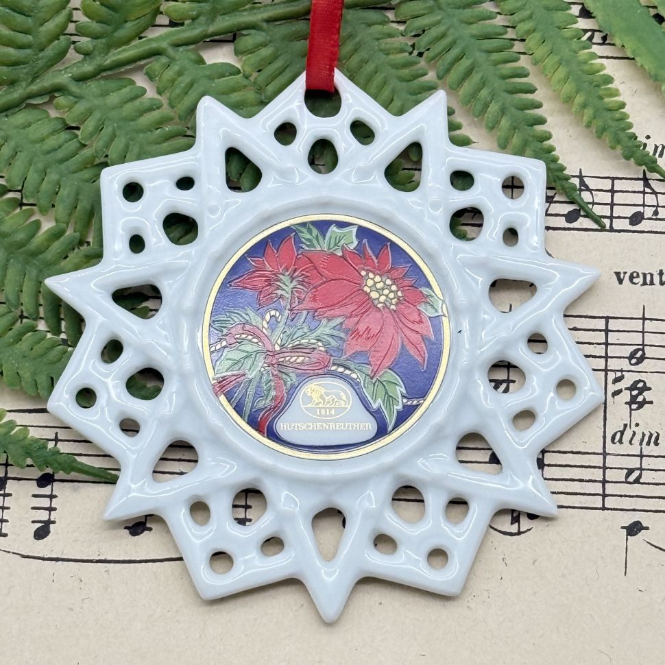 Подвес Звезда рождественский мотив 8 см Hutschenreuther Германия